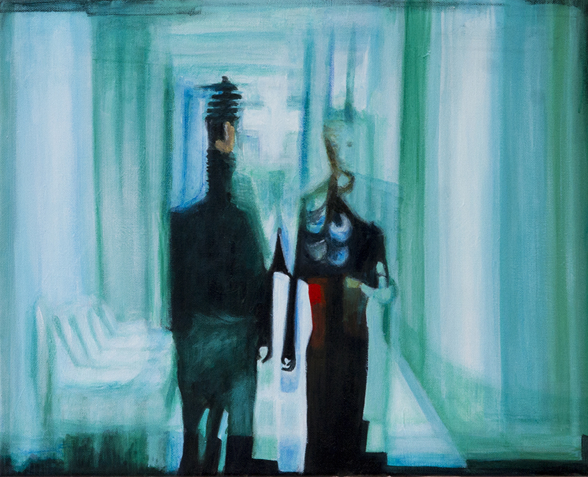 Tatort 1 – 2012, 2012, Acryl auf Leinwand, 40 × 50 cm